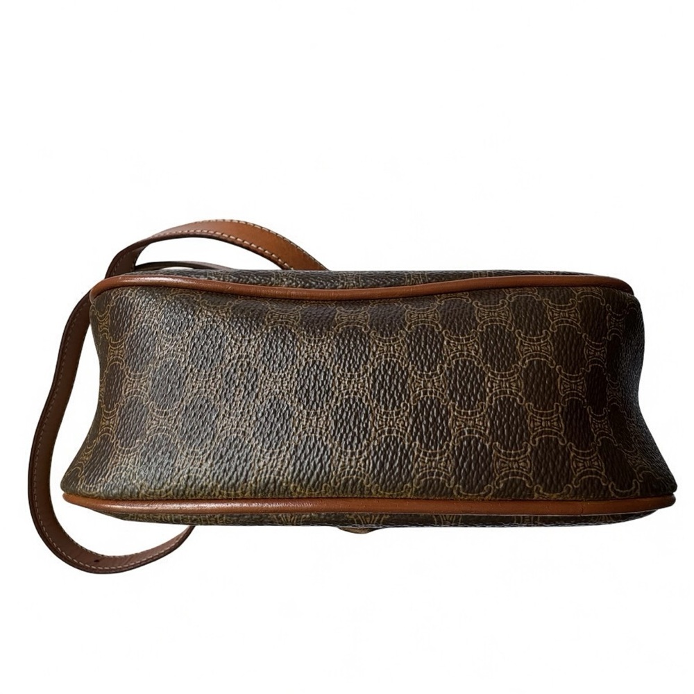 Vintage Celine Macadam Crossbody Bag – Brown Monogram, Snap Flap, 90s Style - Picture 6 of 9